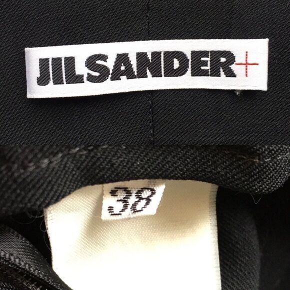 Jil SANDER High Waist Side Zip Trouser Pant Black 6 - Picture 3 of 13